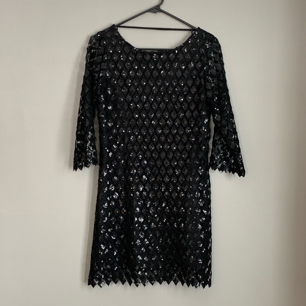*Black, mini, sparkle dress